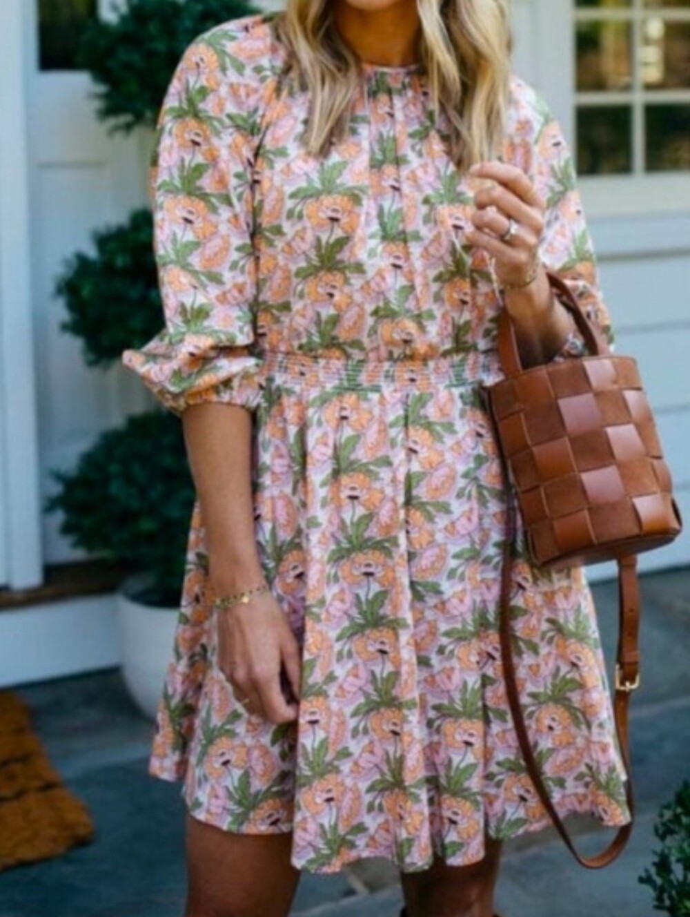 J.Crew x Liberty Butterfield Poppy Smocked Mini Dress Floral Large